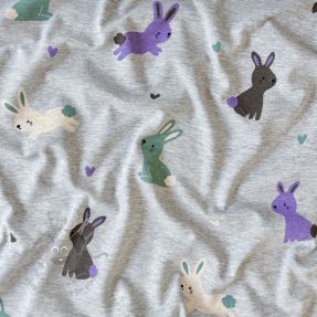 Tricot Bunnies light grey melange