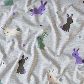 Tricot Bunnies light grey melange