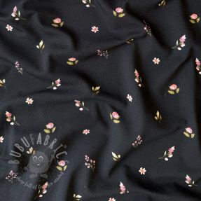 Tricot Rabbits and flowers TOSSSED navy digital print