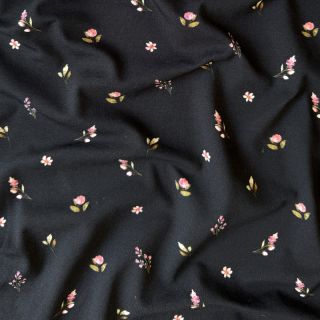 Tricot Rabbits and flowers TOSSSED navy digital print