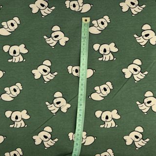 TRICOT Koalas dark green digital print ORGANIC