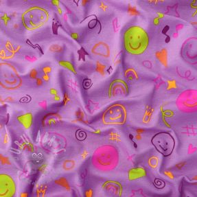 Tricot Neon doodles lavender