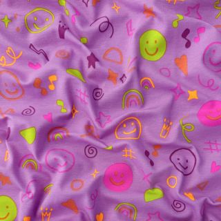 Tricot Neon doodles lavender