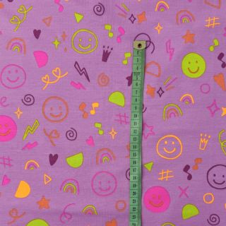 Tricot Neon doodles lavender