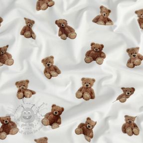 TRICOT Teddy bears ecru digital print ORGANIC