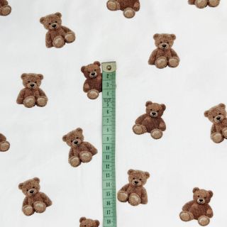 TRICOT Teddy bears ecru digital print ORGANIC