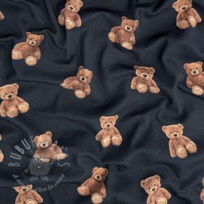 TRICOT Teddy bears navy digital print ORGANIC