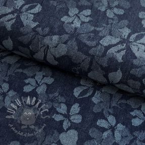 JEANS JACQUARD Flowery indigo