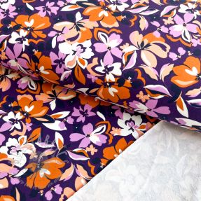 Jerse trening Bright flowers design purple ochre