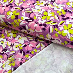 Jerse trening Bright flowers design pink lime