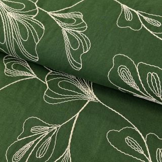 Viscoză cu in EMBROIDERY Greenery