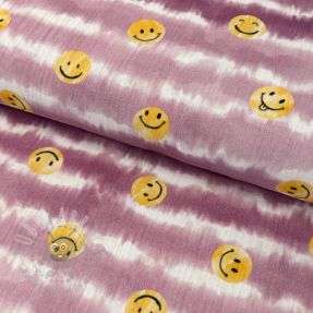 Mușelină Happy faces blush digital print