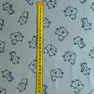 Țesătură din bumbac FLANNEL Cats mint