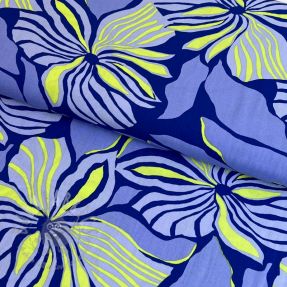 Viscoză ECOVERO Florals cobalt digital print