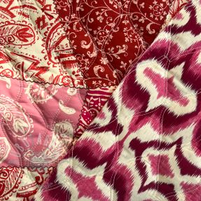 Material textil matlasat STEPPED Patchwork fuchsia