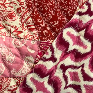 Material textil matlasat STEPPED Patchwork fuchsia