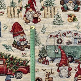 Țesătură decorativă GOBELIN PREMIUM Tomte Jolly Holiday