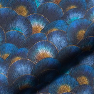 Țesătură decorativă Scale Peacock Feather digital print