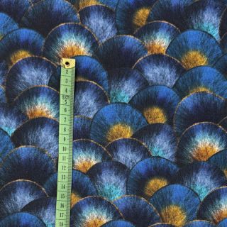 Țesătură decorativă Scale Peacock Feather digital print