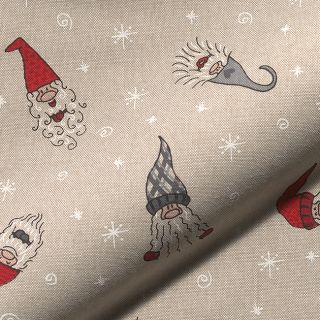 Țesătură decorativă Linenlook Tomte Happy Faces