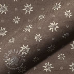 Țesătură decorativă jacquard DOUBLE FACE Landhaus Edelweiss taupe