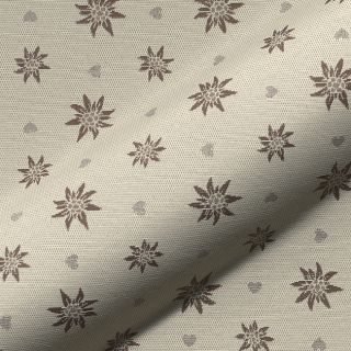 Țesătură decorativă jacquard DOUBLE FACE Landhaus Edelweiss taupe