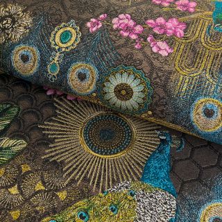 Țesătură decorativă jacquard Peacock Extravagant