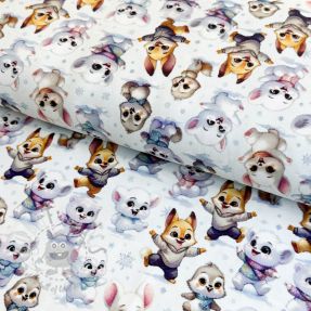 Tricot Snow animals design C digital print