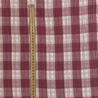 Mușelină Double sided CHECKS MINI rosewood