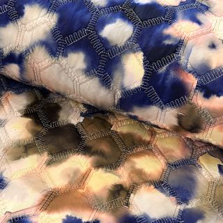 Material textil matlasat Aquarel nature gradini blue