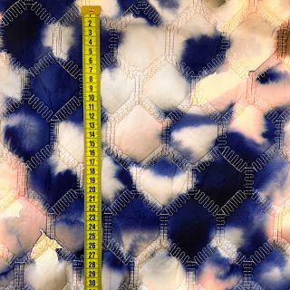 Material textil matlasat Aquarel nature gradini blue