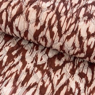 Material textil matlasat Blurry Ikat brown