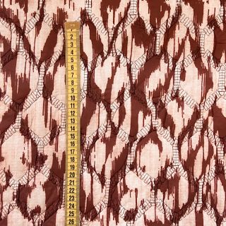 Material textil matlasat Blurry Ikat brown