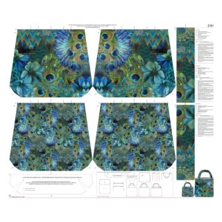 Țesătură decorativă BAG Peacock design panel