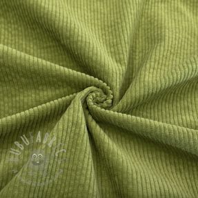 Catifea raiată 6W WASHED STRETCH green