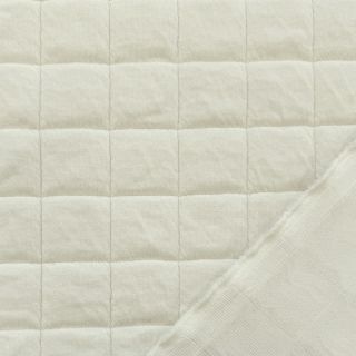 Material textil matlasat Square jacquard off white