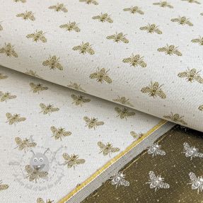 Țesătură decorativă jacquard Busy blanc