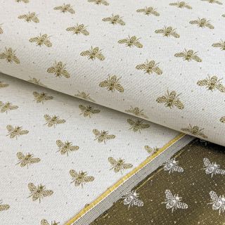 Țesătură decorativă jacquard Busy blanc