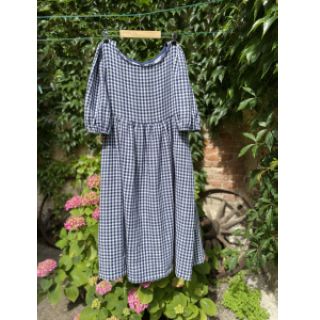 Mușelină Double sided CHECKS MINI navy