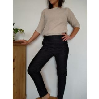 Catifea raiată subțire JEANS imitation black