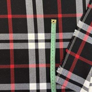 Tartan check black/white/red