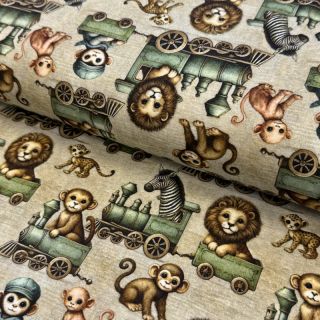 Tricot Safari animals design D digital print