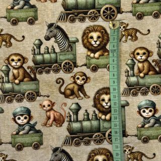 Tricot Safari animals design D digital print