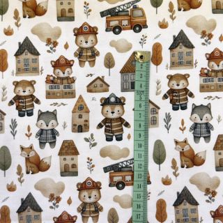 Tricot Bears on a mission design A digital print