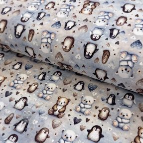 Tricot Pingu and friends design B digital print