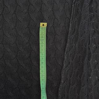 Țesătura tricotata Jacquard CABLE black