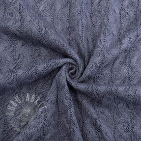 Țesătura tricotata Jacquard CABLE steel blue