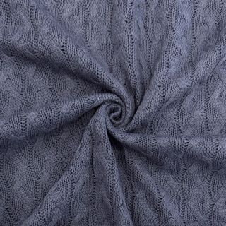 Țesătura tricotata Jacquard CABLE steel blue