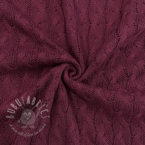 Țesătura tricotata Jacquard CABLE bordeaux