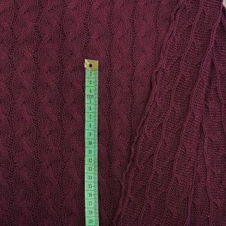 Țesătura tricotata Jacquard CABLE bordeaux